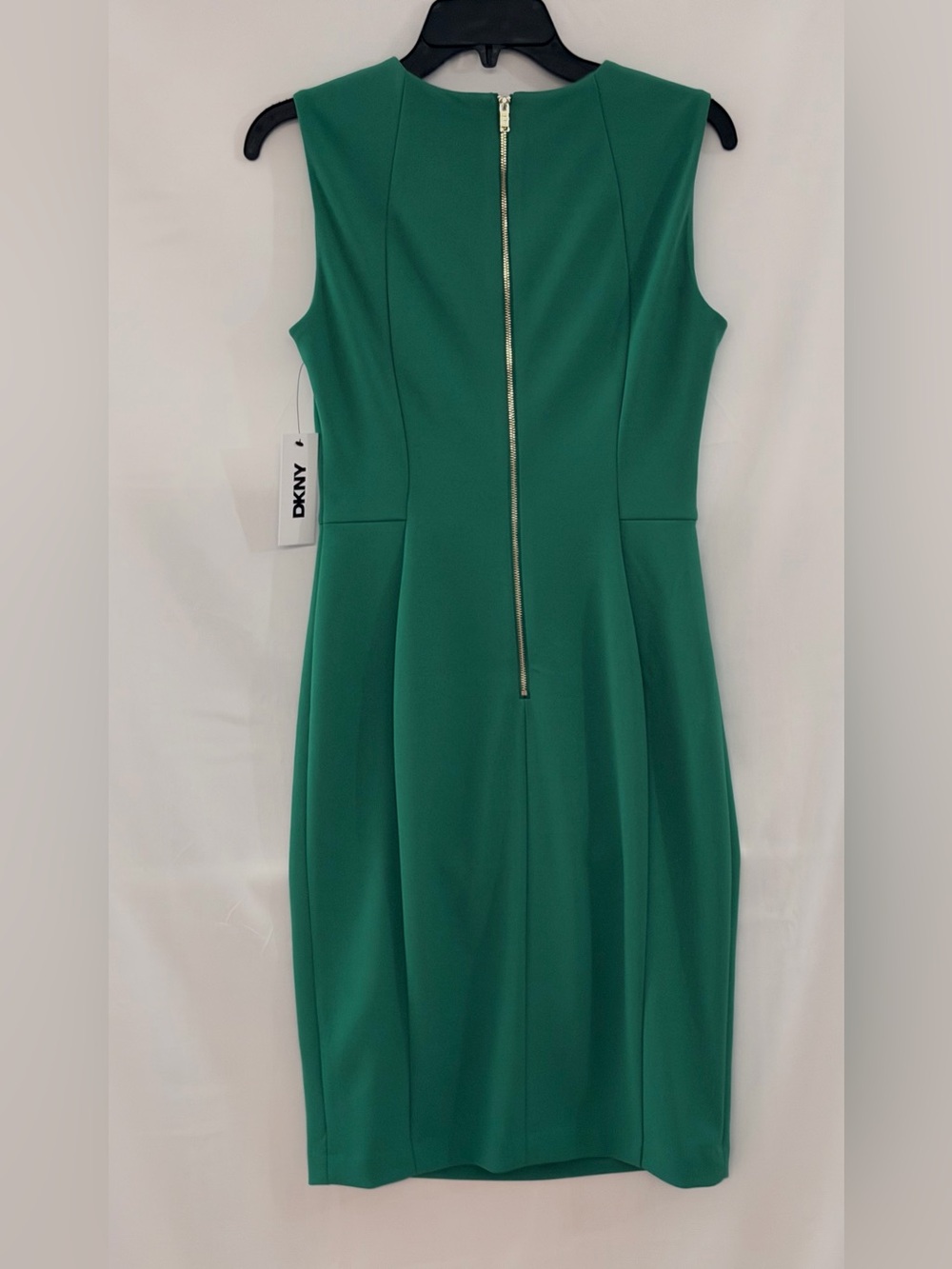 DKNY Emerald Green Sleeveless Sheath Dress - Picture 2 of 3